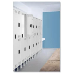 Outlet 12 in. x 18 in. x 78 in. Single Stack Double Tier Locker with Legs - Medium Gray Office Furniture & Lighting