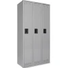 Best 36 in. x 18 in. x 72 in. Three Lockers with Hat Shelves and Coat Rods Single-Tier Locker - Medium Gray Office Furniture & Lighting