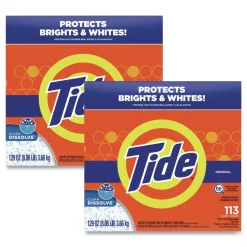 Hot 80811557 129 oz HE Compatible Powder Laundry Detergent - Original Scent (2/Carton) Cleaning & Janitorial Supplies