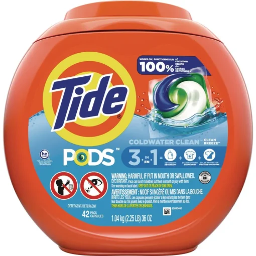 Clearance 36 oz. Tub PODS Laundry Detergent - Clean Breeze (4 Tubs/Carton) Cleaning & Janitorial Supplies