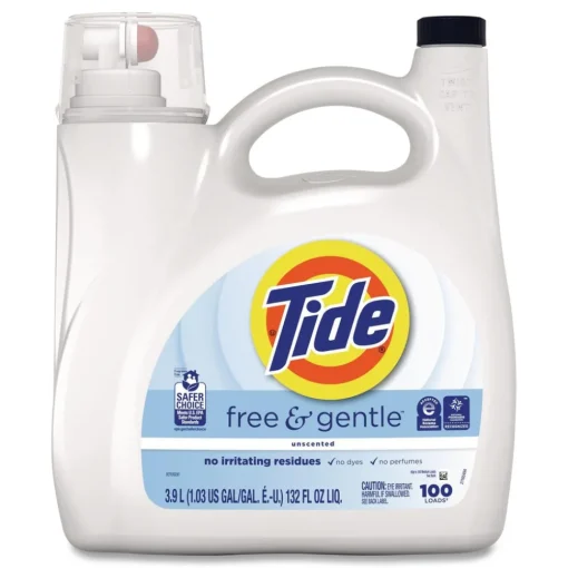 Free and Gentle 132 oz HE Compatible Liquid Laundry Detergent (4/Carton) Cleaning & Janitorial Supplies