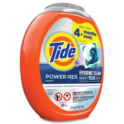 Hot Hygienic Clean Heavy 10x Duty Power Pods 76 oz. Tub HE Compatible Laundry Detergent - Original Scent (4/Carton) Cleaning & Janitorial Supplies