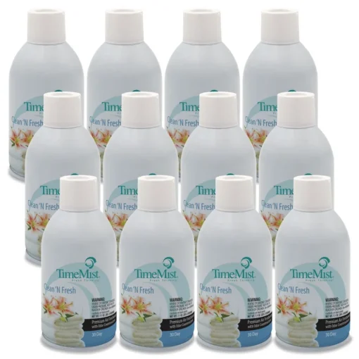 Clearance 6.6 oz. Aerosol Spray Premium Metered Air Freshener Refill - Clean N Fresh (12/Carton) Odor Control