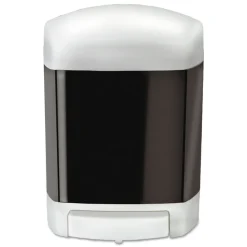 New 4 in. x 6.63 in. x 9 in. 50 oz. Clear Choice Bulk Soap Dispenser - White Cleaning & Janitorial Supplies