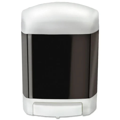 New 4 in. x 6.63 in. x 9 in. 50 oz. Clear Choice Bulk Soap Dispenser - White Cleaning & Janitorial Supplies