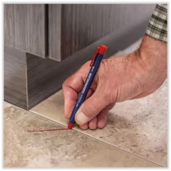 Clearance 4.4 millimeter Wax-Based Marking Pencil - Red Wax/Navy Blue Barrel (10/Box) Pens, Pencils & Markers