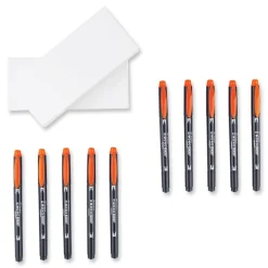 Clearance Chisel/Bullet Tip Edge Highlighters - Red Barrel/Red Ink (10/Box) Pens, Pencils & Markers