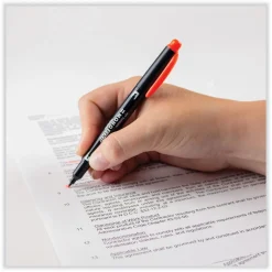 Clearance Chisel/Bullet Tip Edge Highlighters - Red Barrel/Red Ink (10/Box) Pens, Pencils & Markers