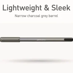 Clearance PENTONIC Medium 1 millimeter Stick Ballpoint Pen - Black Ink/Charcoal Gray Barrel (25/Pack) Pens, Pencils & Markers