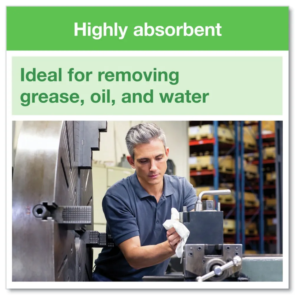 Sale 192136 1/4 Fold 1-Ply 12.5 in. x 13 in. Heavy-Duty Paper Wiper - White (16/Carton) Paper & Dispensers