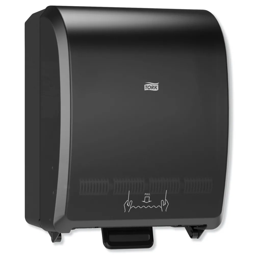 Outlet 772828 12.32 in. x 9.32 in. x 15.95 in. Mechanical Hand Towel Roll Dispenser for H80 System - Black Cleaning & Janitorial Supplies
