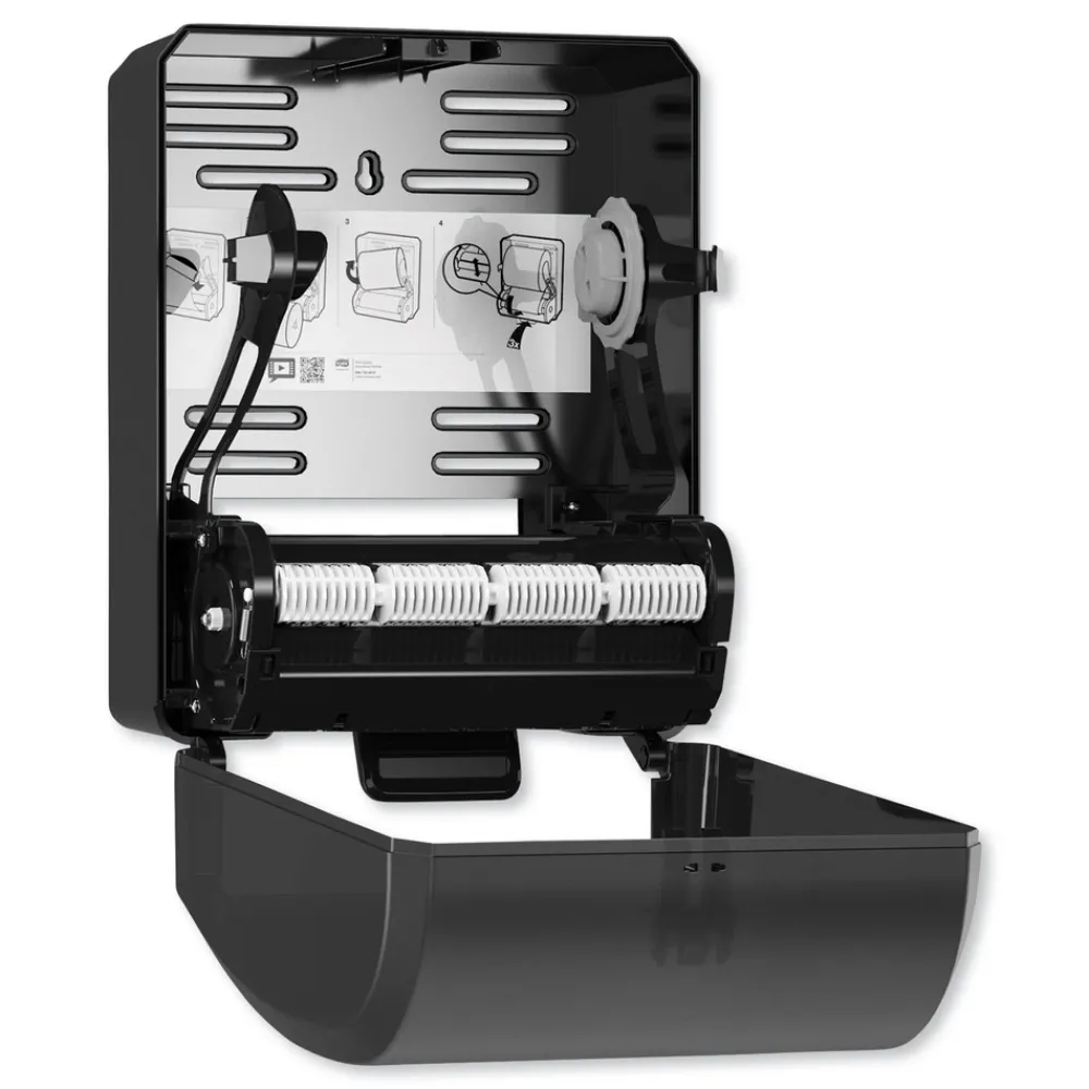 Outlet 772828 12.32 in. x 9.32 in. x 15.95 in. Mechanical Hand Towel Roll Dispenser for H80 System - Black Cleaning & Janitorial Supplies
