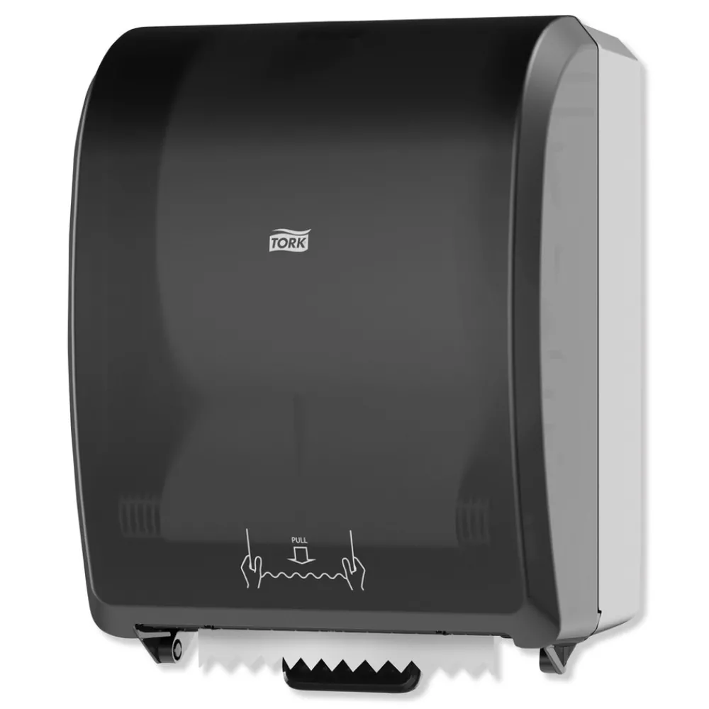 Outlet 772828 12.32 in. x 9.32 in. x 15.95 in. Mechanical Hand Towel Roll Dispenser for H80 System - Black Cleaning & Janitorial Supplies