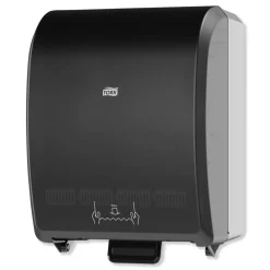 Outlet 772828 12.32 in. x 9.32 in. x 15.95 in. Mechanical Hand Towel Roll Dispenser for H80 System - Black Cleaning & Janitorial Supplies