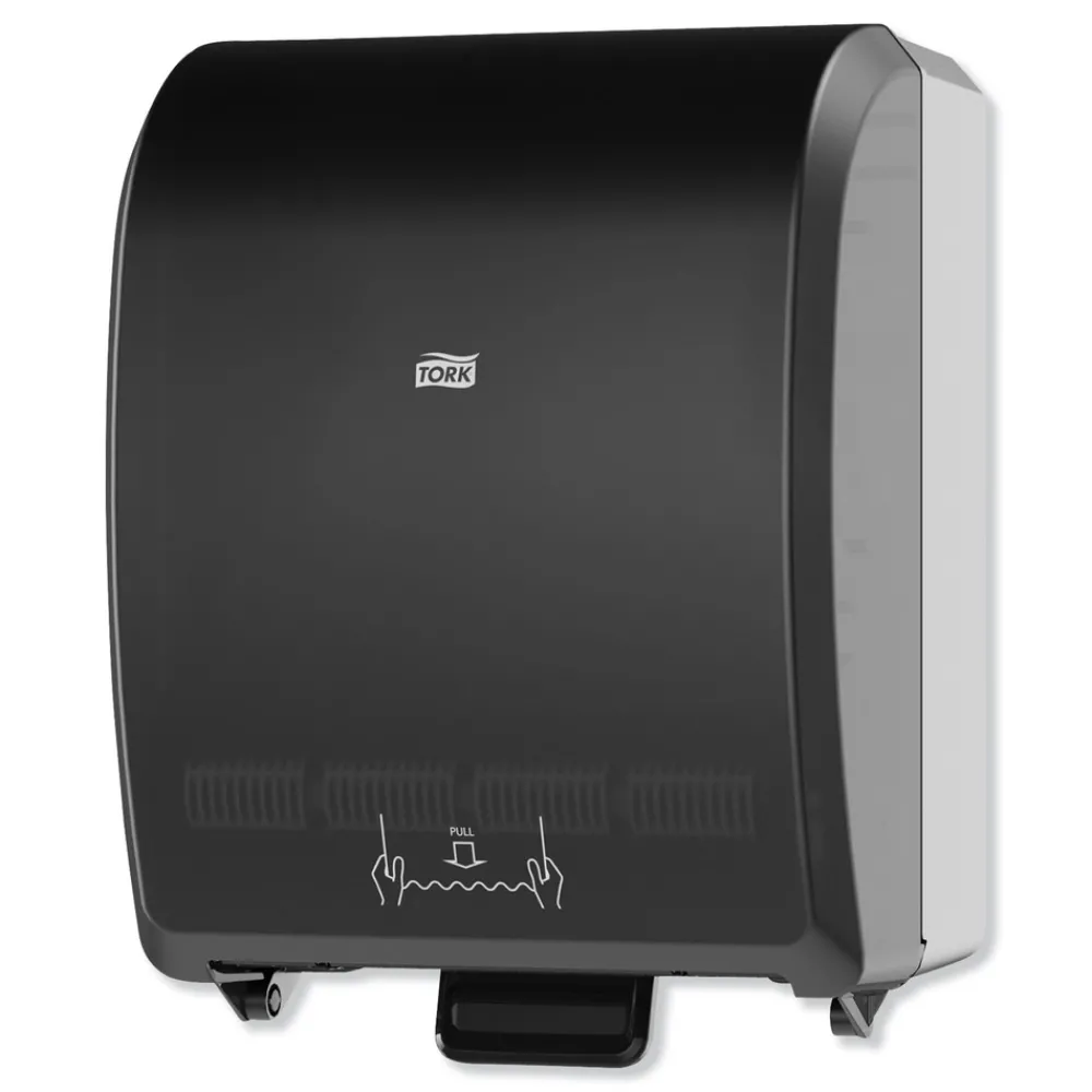 Outlet 772828 12.32 in. x 9.32 in. x 15.95 in. Mechanical Hand Towel Roll Dispenser for H80 System - Black Cleaning & Janitorial Supplies