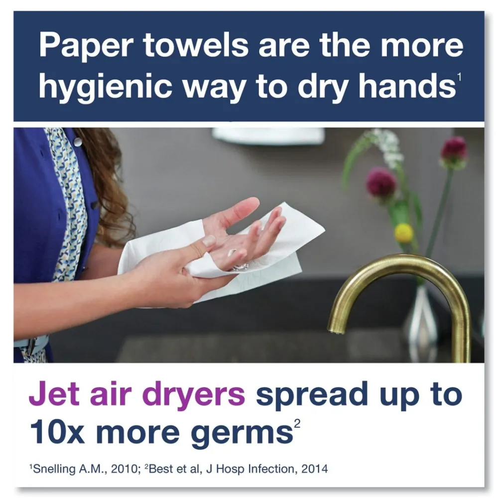 Best 552520 14.57 in. x 3.98 in. x 28.74 in. PeakServe Continuous Hand Towel Dispenser - White Paper & Dispensers