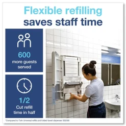 Best 552520 14.57 in. x 3.98 in. x 28.74 in. PeakServe Continuous Hand Towel Dispenser - White Paper & Dispensers