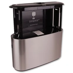 Best 302030 12.68 in. x 4.56 in. x 7.92 in. Xpress Countertop Towel Dispenser - Stainless Steel/Black Paper & Dispensers