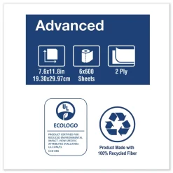 121204 Centerfeed 7.6 x 11.8 2-Ply Hand Towel - White (6/Carton) Paper & Dispensers