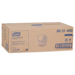 New 8 in. x 800 ft. Universal Notched Hand Towel Roll - Natural White (6 Rolls/Carton) Cleaning & Janitorial Supplies