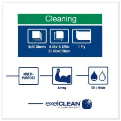 Clearance 8.46 in. x 16.13 in. Heavy-Duty Cleaning Cloth - White (5/Carton) Cleaning & Janitorial Supplies