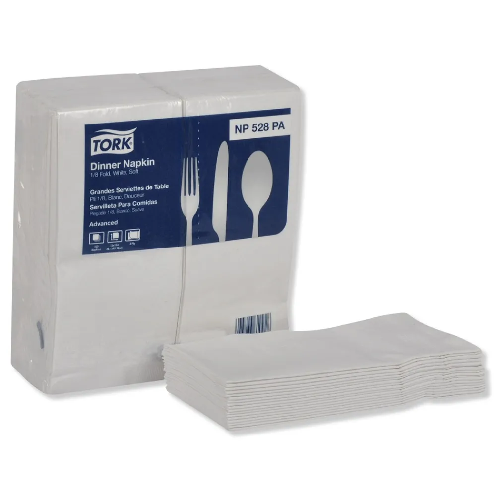 Best 15 in. x 17 in. 2-Ply 1/8-Fold Advanced Dinner Napkins - White (2800/Carton) Paper & Dispensers