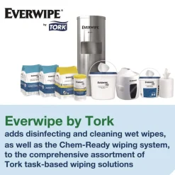 Best 8 in. x 6 in. 1-Ply Light-Duty Surface Cleaning Wet Wipe - Unscented, White (2 Rolls/Carton) Cleaning & Janitorial Supplies