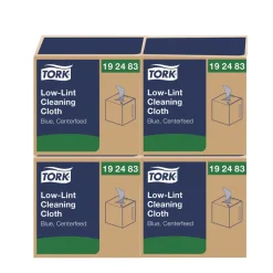 Clearance 15 in. x 15 in. 1-Ply Low-Lint Cleaning Cloth - Blue (4 Boxes/Carton) Cleaning & Janitorial Supplies
