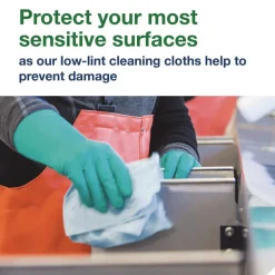 Clearance 15 in. x 15 in. 1-Ply Low-Lint Cleaning Cloth - Blue (4 Boxes/Carton) Cleaning & Janitorial Supplies