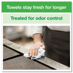 Sale 11.75 in. x 14.75 in. 1-Ply Small Pack Foodservice Cloth - Unscented/White/Red Stripe (4/Carton) Paper & Dispensers