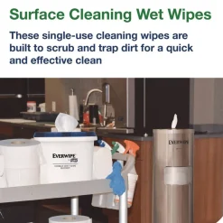 Hot 6 in. x 6 in. 1-Ply Surface Cleaning Wet Wipe - Lemon, White (4 Rolls/Carton) Cleaning & Janitorial Supplies