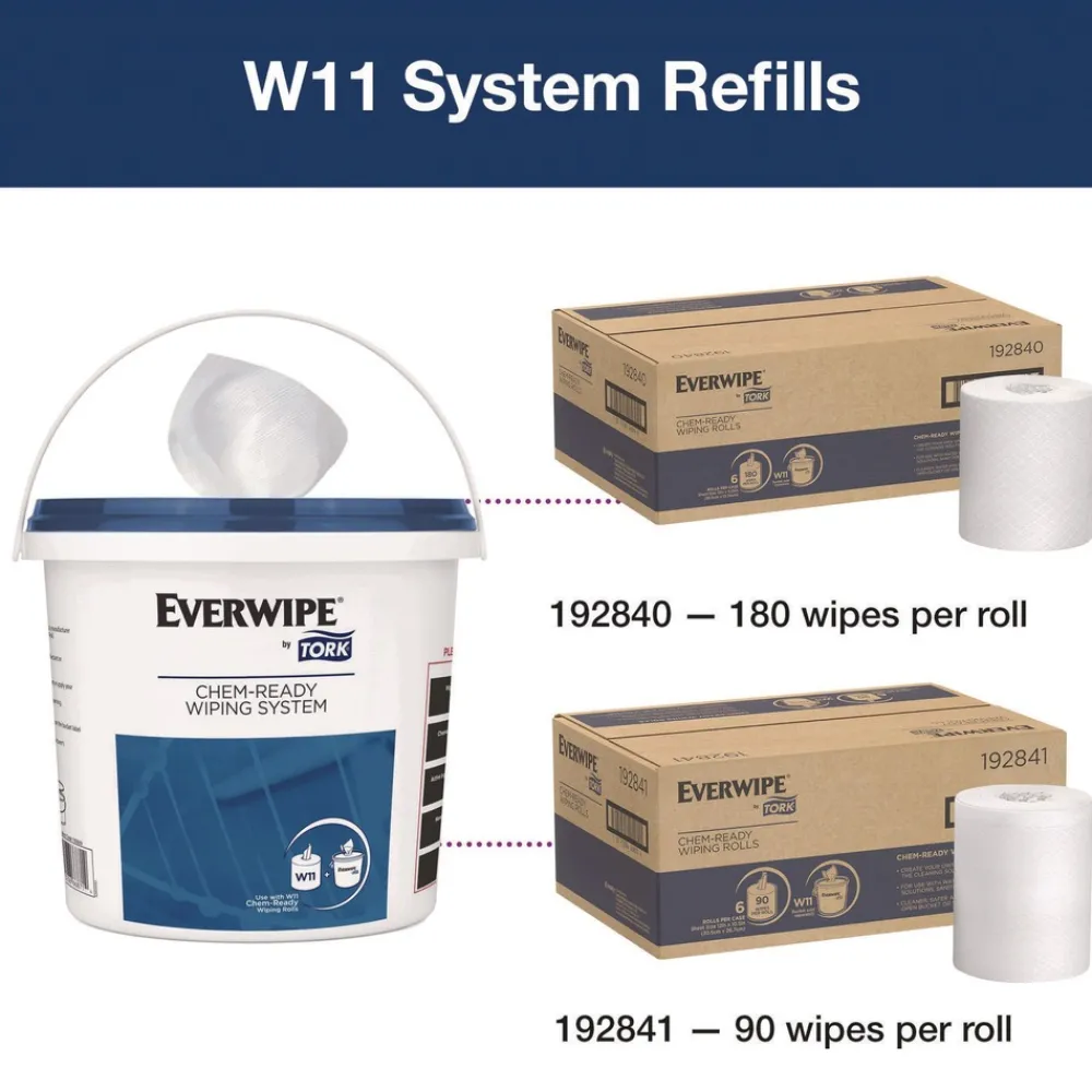 Clearance 8.5 in. x 7 in. x 7 in. Chem-Ready Buckets - White (5/Carton) Cleaning & Janitorial Supplies