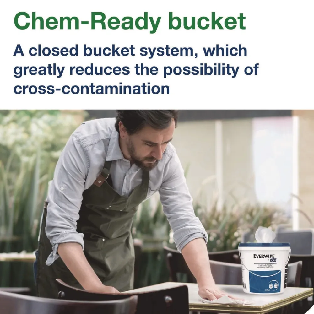 Clearance 8.5 in. x 7 in. x 7 in. Chem-Ready Buckets - White (5/Carton) Cleaning & Janitorial Supplies