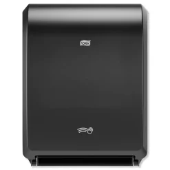New 12.32 in. x 9.32 in. x 15.95 in. Electronic Hand Towel Roll Dispenser for 8 in. Rolls - Black (1/Carton) Cleaning & Janitorial Supplies