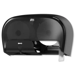 Sale 16.62 in. x 5.25 in. x 9.93 in. High Capacity Bath Tissue Roll Dispenser for OptiCore - Black (1/Carton) Cleaning & Janitorial Supplies