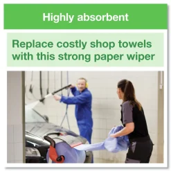 450304 1-Ply 11.1 in. x 800 ft. Heavy-Duty Paper Wiper - Blue Paper & Dispensers