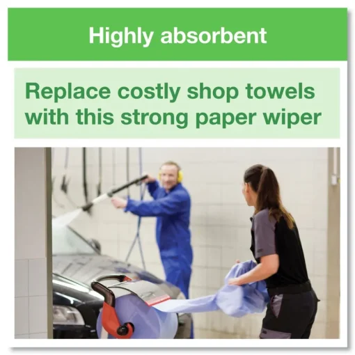 450304 1-Ply 11.1 in. x 800 ft. Heavy-Duty Paper Wiper - Blue Paper & Dispensers