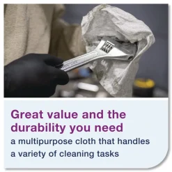 Sale 500105 1-Ply 9 in. x 12.4 in. Light Duty Cleaning Cloth Giant Roll - White (1/Carton) Paper & Dispensers