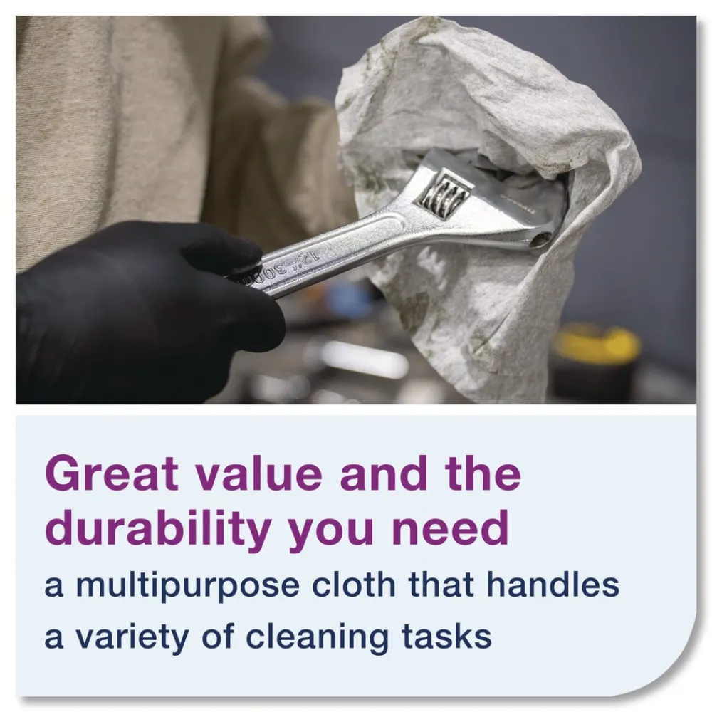 Sale 500105 1-Ply 9 in. x 12.4 in. Light Duty Cleaning Cloth Giant Roll - White (1/Carton) Paper & Dispensers