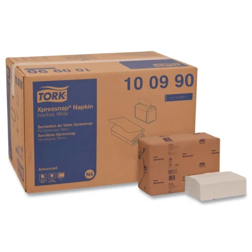 New 100990 2-Ply 6.5 in. x 8.5 in. Xpressnap Interfold Dispenser Napkins - White (12/Carton) Paper & Dispensers