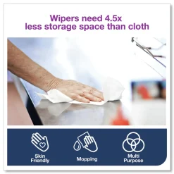 Clearance 9.8 x 15.2 Paper Wiper Plus - White (2/Carton) Paper & Dispensers