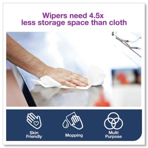 Clearance 9.8 x 15.2 Paper Wiper Plus - White (2/Carton) Paper & Dispensers