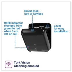 Clearance Elevation Matic 13.2 in. x 8.1 in. x 14.65 in. Hand Towel Roll Dispenser - Black (1/Carton) Cleaning & Janitorial Supplies