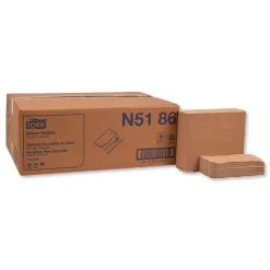 Sale N5186 1-Ply 15 in. x 17 in. Universal One-Ply Dinner Napkins - Natural (12/Carton) Paper & Dispensers