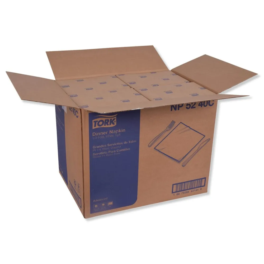 Hot NP5240C 2-Ply 15 in. x 16.25 in. Advanced Dinner Napkins - White (8/Carton) Paper & Dispensers