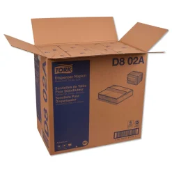 New 1-Ply 12 in. x 17 in. Advanced Masterfold Dispenser Napkins - White (6000/Carton) Paper & Dispensers