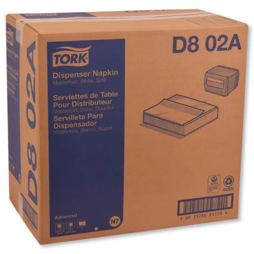 New 1-Ply 12 in. x 17 in. Advanced Masterfold Dispenser Napkins - White (6000/Carton) Paper & Dispensers