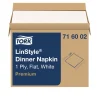 Hot 1-Ply 15 in. x 16 in. LinStyle Dinner Napkin - White (1000/Carton) Cleaning & Janitorial Supplies