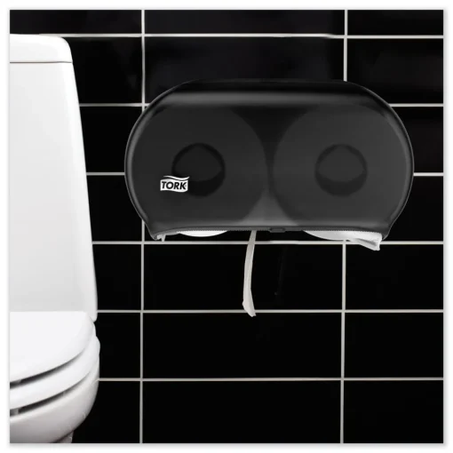 Hot Universal 3.48 in. x 1,000 ft. 2-Ply Septic Safe Jumbo Bath Tissue - White (12/Carton) Paper & Dispensers