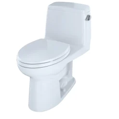 Discount Eco UltraMax One-Piece Elongated 1.28 GPF Toilet (Cotton White) Toilets & Toilet Seats